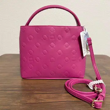 MARY QUANT 4페탈 레트로 2WAY 미니 토트 (퓨샤 핑크)