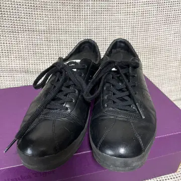 오니츠카타이거 TIGER LAWNSHIP 천연 가죽 블랙 스니커즈