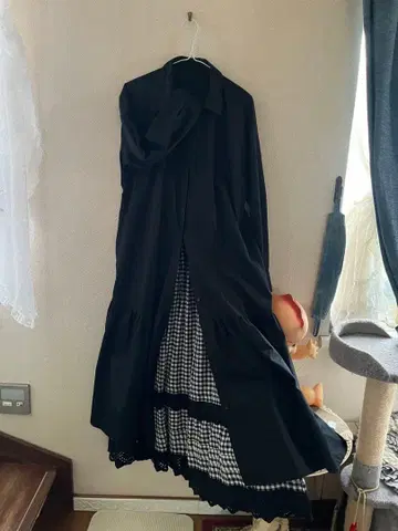 Samansa Mos2 깅엄 밑단 스칼럽 스커트