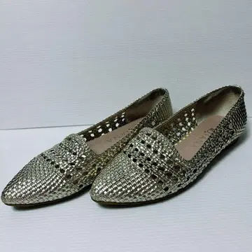 새상품급 DIANA 골드 메쉬 플랫슈즈 22.5