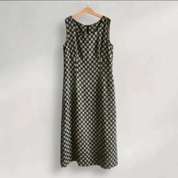 일본제 레리안 원피스 오버롤 스커트 깅엄 체크 슬리브리스