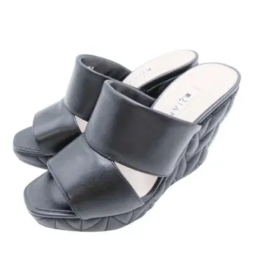 DIANA 퀼팅 뮬 샌들 블랙 M 사이즈