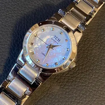 TCH SPORTS 여성용 손목시계 쉘 실버