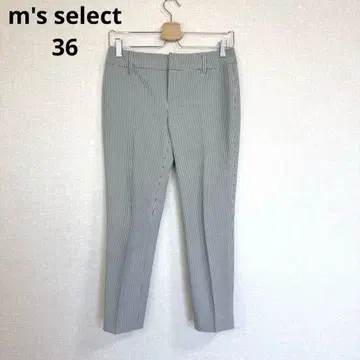 [엠즈 셀렉트] 슬랙스 깅엄 체크 깔끔한 캐주얼 블랙 S