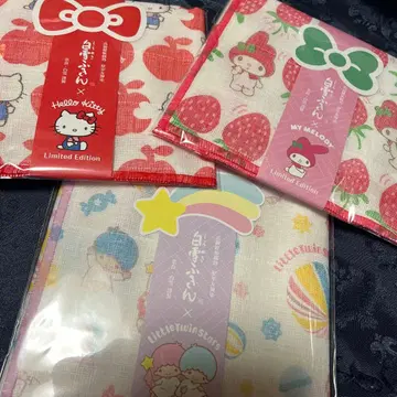 시라유키 행주 산리오 한정판 마이멜로디 헬로키티 키키라라 손수건