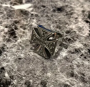 westcoastchoppers 아이언 크로스 실버 반지 10호