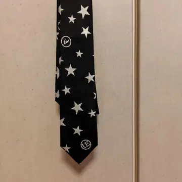 유니폼 익스페리먼트 별 패턴 스타 블랙 넥타이
