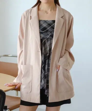 Kastane 카스타네 백 슬릿 자켓 테일러드 자켓 핑크