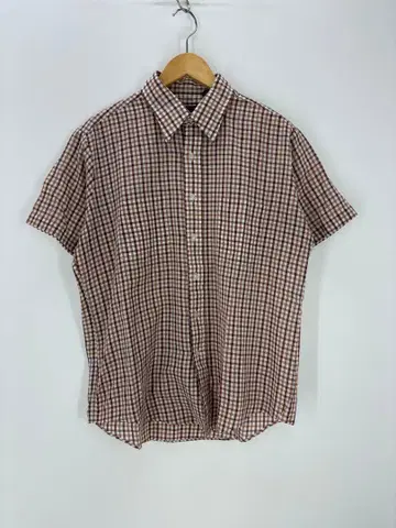 70s JCPenney 반팔 체크 셔츠 빈티지 아이비