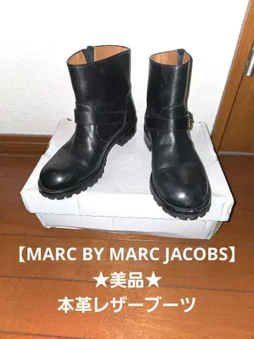 가격 인하 MARC BY MARC JACOBS 천연 가죽 엔지니어 부츠