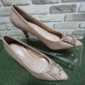 jurer 스틸레토 비쥬 버클 펌프스 글리터 골드 계열