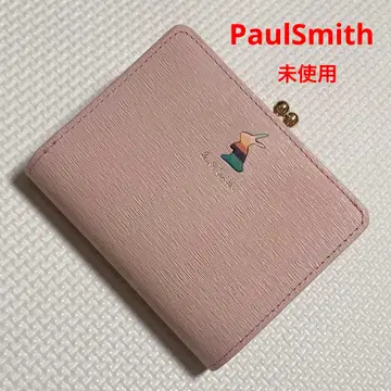 미사용 PaulSmith 폴스미스 가죽 가마구치 접이식 지갑 핑크