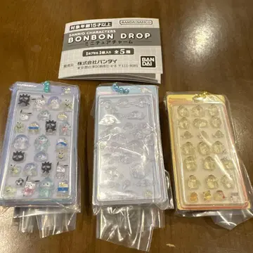 산리오 캐릭터즈 BONBON DROP 미니어처 참 3개 세트