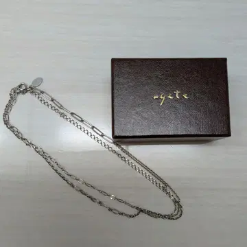 아가트 agete 실버 체인 목걸이 80cm