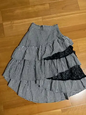 Ank Rouge 깅엄 캉캉 스커트 M