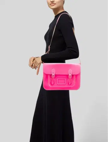 가죽 크로스 바디백 (핑크)