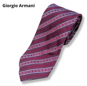 Giorgio Armani 로고 스트라이프 넥타이