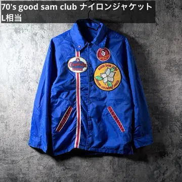 70s good sam club 나일론 자켓 캐나다 와펜 파랑