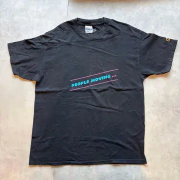 hanes 로고 프린트 T셔츠 XL 블랙