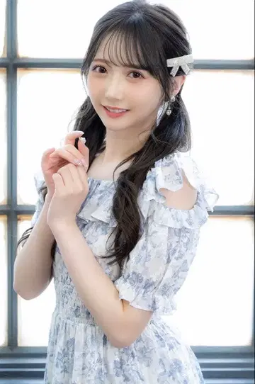 evelyn 스퀘어 프릴 꽃무늬 OP 원피스 아이스 블루 호비계