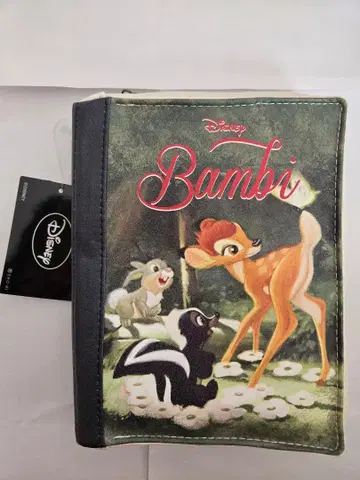 [택 포함 새상품] 디즈니 밤비 북형 파우치 시마무라 레트로 그림책풍