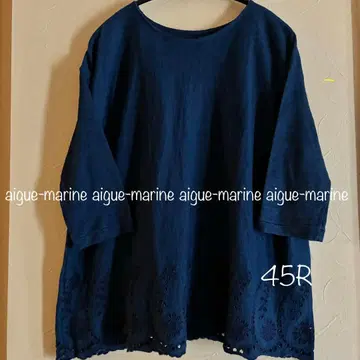 45R 스캘럽 레이스 마비코 T셔츠