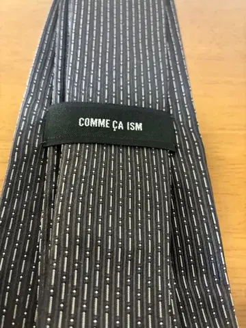 COMME CA ISM 스트라이프 넥타이 블랙/실버