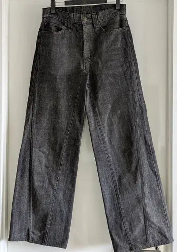 WAHREN 배기 팬츠 블랙 데님