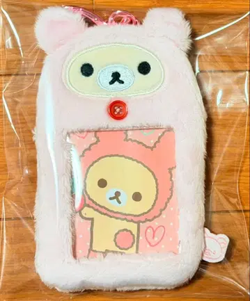 코리락쿠마 토끼 봉제 인형 사진 키링 트레이딩 카드 케이스