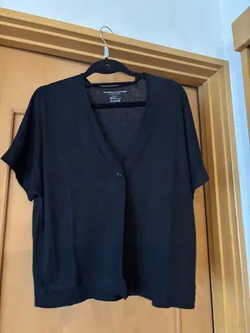 MAJESTIC FILATURES 블랙 린넨 반팔