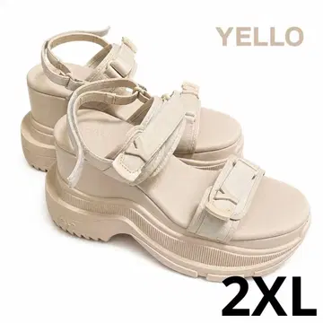 YELLO CREMA DOUBLE SNEAKER SANDALS 베이지