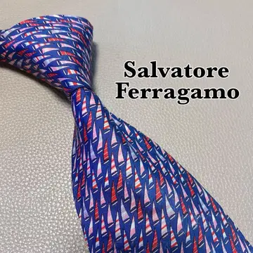 살바토레 페라가모 넥타이 스트라이프 비즈니스 수트 실크