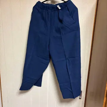 네이비 허리밴딩 캐주얼 팬츠