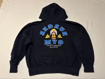 JACKPOT.MARKET 버거 헬스장 지퍼 후드티 네이비 M 사이즈