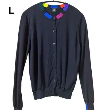 PS 폴스미스 가디건 L 블랙 네이비 멀티 컬러