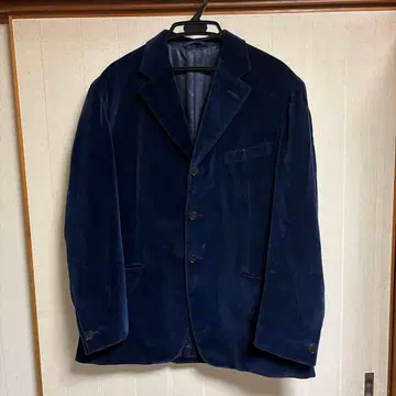 네이비 벨벳 테일러드 자켓