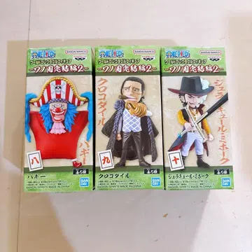 원피스 월드 컬렉션 크로스 길드 버기 크로커다일 미호크 3점 세트