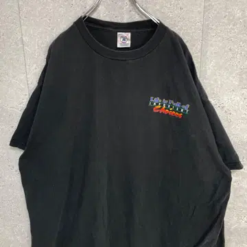 DELTA 양면 프린트 기타 일렉트릭 악기 프린트 블랙 T셔츠 2XL