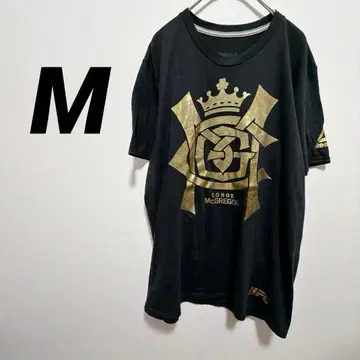 리복 x UFC T셔츠 코너 맥그리거 M 블랙 골드 로고 구제 의류