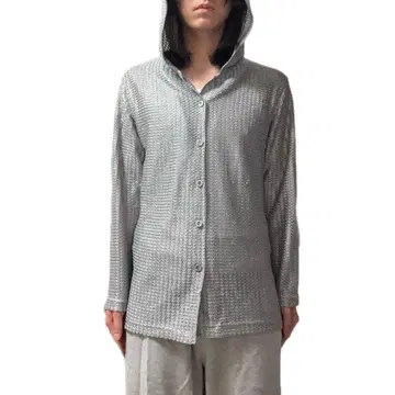 00s 아카이브 쉬어 글리터 후디 셔츠