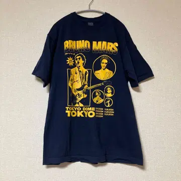 XL Bruno mars 티셔츠 NAVY 블루노마즈