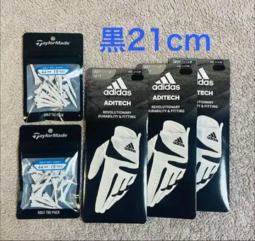 새상품 adidas 골프 그로브 23cm 블랙 3개 + 테일러메이드 티