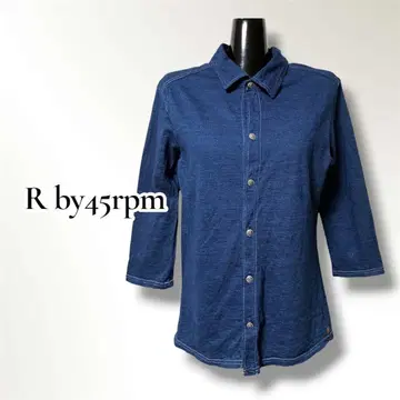 R by 45rpm 오부소매 셔츠 코튼 인디고 염색 일본제 2