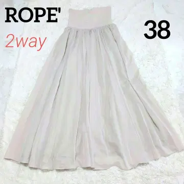ROPE 로페 2WAY 쉬폰 플레어 베어탑 원피스 맥시 스커트