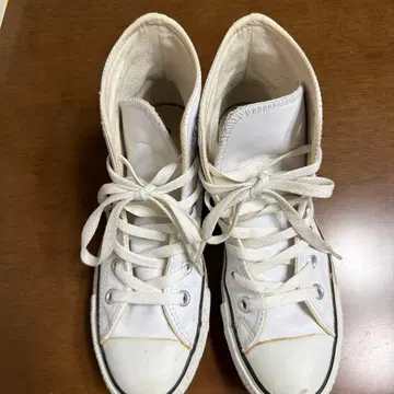 컨버스 하이컷 가죽 화이트