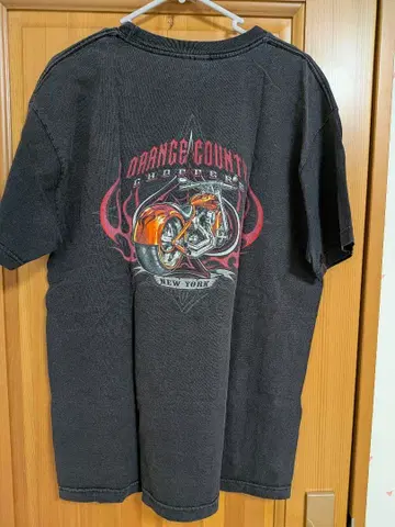 Orange County Choppers 구제 의류 반팔 티셔츠 블랙 L