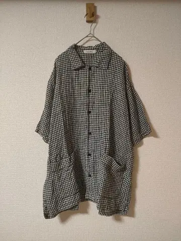 02222-0061 린넨 깅엄 슬리핑 셔츠