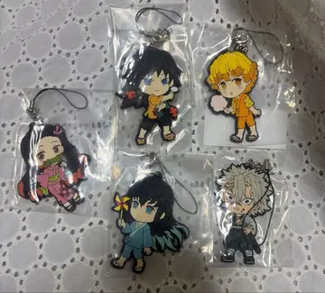 제일복권 귀멸의 칼날 러버 키링 기유 네즈코 젠이츠 사네미 무이치로