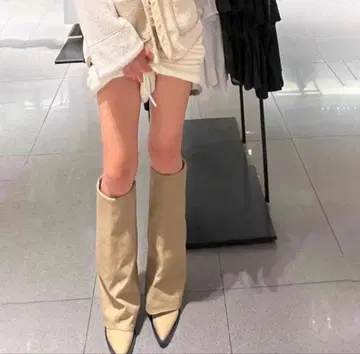ZARA 베이지 롱 부츠