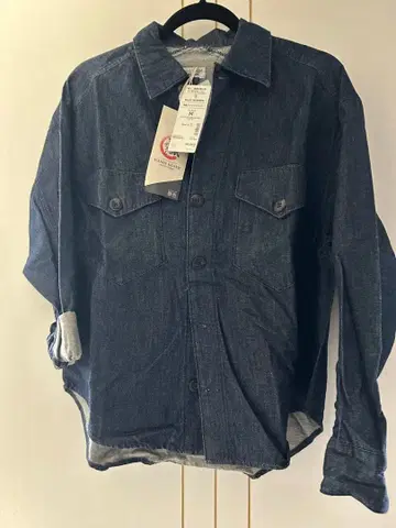 WASHI DENIM 와시 데님 자켓 M 사이즈 다크 블루 백넘버